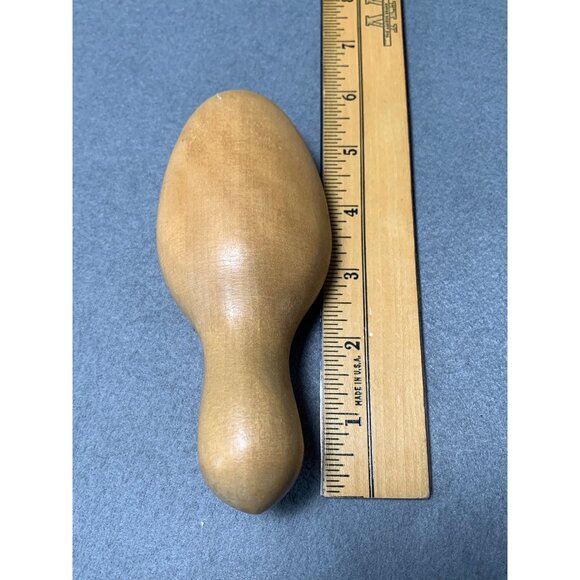 Vintage Wooden Foot Form Sock Darner Sewing Tool Foot Form 5.5" 1940s - Picture 3 of 6